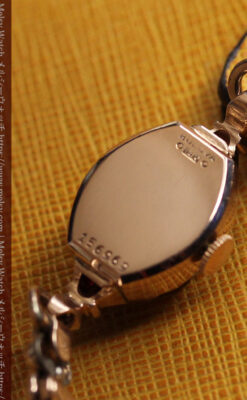 ルビー&ダイヤ 華のあるブローバの女性用アンティーク金無垢腕時計 【1941年製】箱付き-W1643-23