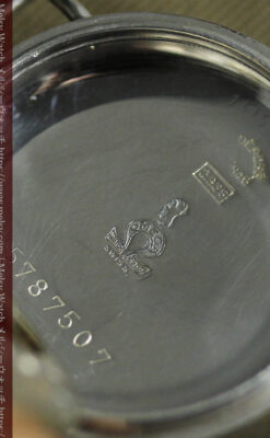 オメガ 希少な黒文字盤の銀無垢アンティーク腕時計 【1917年頃】-W1655-17