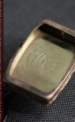 丸みのあるカーブを描くロンジンのアンティーク腕時計 【1938年頃】ローズ色-W1658-14