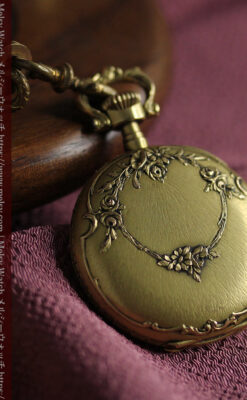 豪華な飾り付き オメガの18金無垢アンティーク懐中時計 【1911年製】-P2388-12