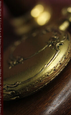 豪華な飾り付き オメガの18金無垢アンティーク懐中時計 【1911年製】-P2388-26