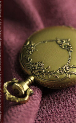 豪華な飾り付き オメガの18金無垢アンティーク懐中時計 【1911年製】-P2388-8