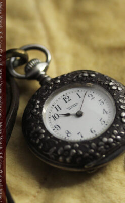 希少なティファニーの懐中時計 繊細で立体的な装飾が美しい銀無垢ケース 【1900年頃】-P2389-11