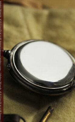 希少なティファニーの懐中時計 繊細で立体的な装飾が美しい銀無垢ケース 【1900年頃】-P2389-23