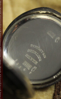 希少なティファニーの懐中時計 繊細で立体的な装飾が美しい銀無垢ケース 【1900年頃】-P2389-24