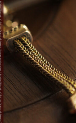 上品かつ秀逸な14金無垢 紐状アンティーク懐中時計チェーン-C0523-22