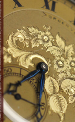 太陽王ルイ14世モデル 華やかな名を冠すグリュエンの懐中時計 【1910年頃】-P2390-13