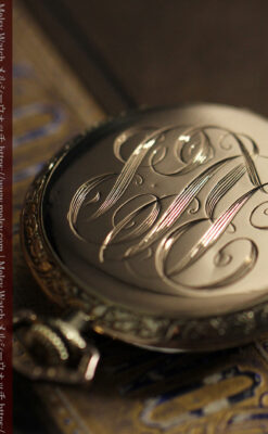 太陽王ルイ14世モデル 華やかな名を冠すグリュエンの懐中時計 【1910年頃】-P2390-14