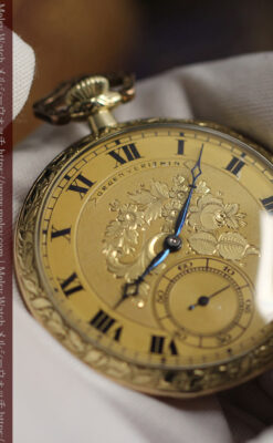 太陽王ルイ14世モデル 華やかな名を冠すグリュエンの懐中時計 【1910年頃】-P2390-20