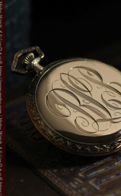 太陽王ルイ14世モデル 華やかな名を冠すグリュエンの懐中時計 【1910年頃】-P2390-6