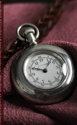 荒ぶる美しさが魅力 ウォルサムの銀無垢懐中時計 【1900年頃】-P2391-5