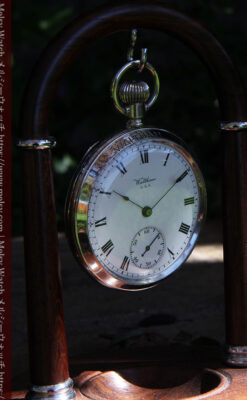 WALTHAM銘入り ウォルサムの店頭販促用スケルトン懐中時計【1900年頃】-P2392-13