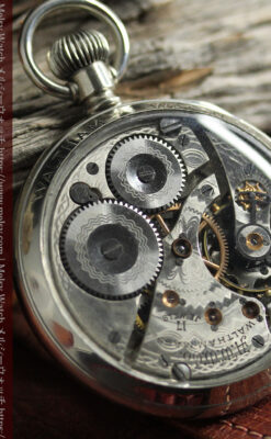 WALTHAM銘入り ウォルサムの店頭販促用スケルトン懐中時計【1900年頃】-P2392-5