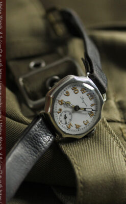 ロンジン 100年の風格漂う希少八角形の銀無垢アンティーク腕時計 【1916年頃】-W1661-10