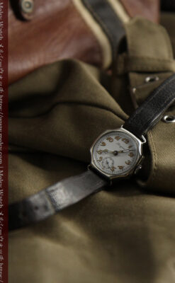 ロンジン 100年の風格漂う希少八角形の銀無垢アンティーク腕時計 【1916年頃】-W1661-5