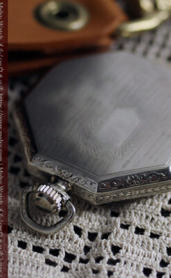 エルジンの個性的な八角形アンティーク懐中時計【1925年頃】-P2393-11