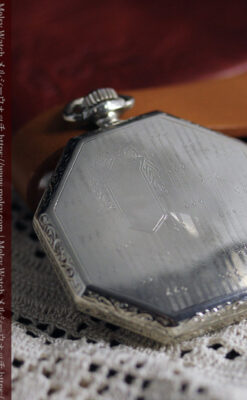 エルジンの個性的な八角形アンティーク懐中時計【1925年頃】-P2393-4