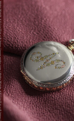 イニシャル『N』 出会いを待つウォルサムの銀無垢懐中時計 【1900年頃】-P2394-10