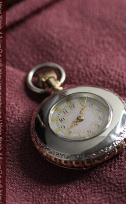 イニシャル『N』 出会いを待つウォルサムの銀無垢懐中時計 【1900年頃】-P2394-11