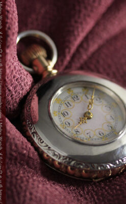 イニシャル『N』 出会いを待つウォルサムの銀無垢懐中時計 【1900年頃】-P2394-13