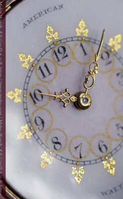 イニシャル『N』 出会いを待つウォルサムの銀無垢懐中時計 【1900年頃】-P2394-16