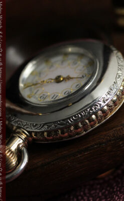 イニシャル『N』 出会いを待つウォルサムの銀無垢懐中時計 【1900年頃】-P2394-6