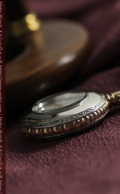 イニシャル『N』 出会いを待つウォルサムの銀無垢懐中時計 【1900年頃】-P2394-8