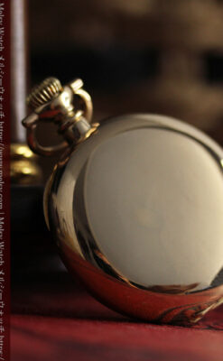 合計30石のダイヤとルビーが煌めく ウォルサムの金無垢アンティーク懐中時計 【1900年頃】-P2395-17