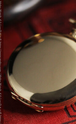 合計30石のダイヤとルビーが煌めく ウォルサムの金無垢アンティーク懐中時計 【1900年頃】-P2395-18