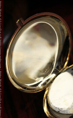 合計30石のダイヤとルビーが煌めく ウォルサムの金無垢アンティーク懐中時計 【1900年頃】-P2395-20