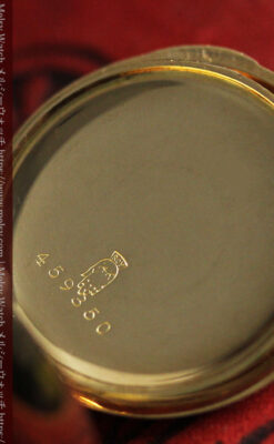 合計30石のダイヤとルビーが煌めく ウォルサムの金無垢アンティーク懐中時計 【1900年頃】-P2395-23