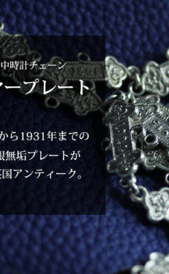 銀無垢アンティークチェーン 1910年から1931年のイヤープレート22枚-C0524-0