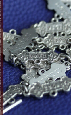 銀無垢アンティークチェーン 1910年から1931年のイヤープレート22枚-C0524-11