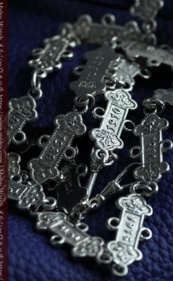 銀無垢アンティークチェーン 1910年から1931年のイヤープレート22枚-C0524-13