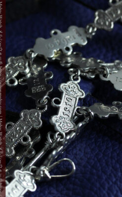 銀無垢アンティークチェーン 1910年から1931年のイヤープレート22枚-C0524-15