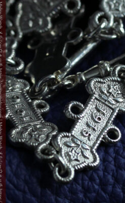 銀無垢アンティークチェーン 1910年から1931年のイヤープレート22枚-C0524-16