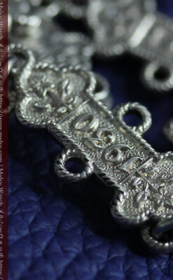 銀無垢アンティークチェーン 1910年から1931年のイヤープレート22枚-C0524-17