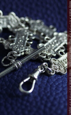 銀無垢アンティークチェーン 1910年から1931年のイヤープレート22枚-C0524-19