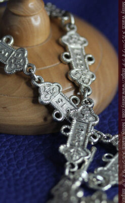 銀無垢アンティークチェーン 1910年から1931年のイヤープレート22枚-C0524-4