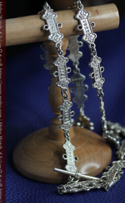 銀無垢アンティークチェーン 1910年から1931年のイヤープレート22枚-C0524-5