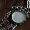 銀無垢アンティーク懐中時計チェーン 英国ビクトリア女王銀貨【1889年頃】-C0525-1