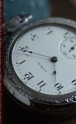 エルジンのケース装飾の綺麗なアンティーク懐中時計 【1900年頃】-P2396-13