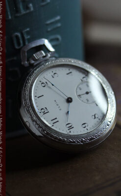 エルジンのケース装飾の綺麗なアンティーク懐中時計 【1900年頃】-P2396-4