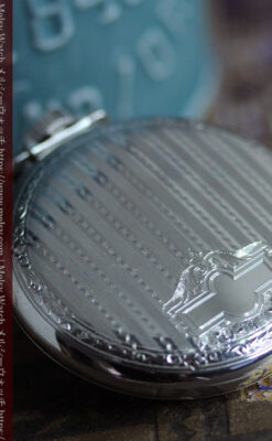 エルジンのケース装飾の綺麗なアンティーク懐中時計 【1900年頃】-P2396-7