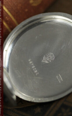 金色文字盤にローズ色 オメガの銀無垢アンティーク懐中時計 【1915年頃】-P2398-17