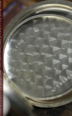 金色文字盤にローズ色 オメガの銀無垢アンティーク懐中時計 【1915年頃】-P2398-20