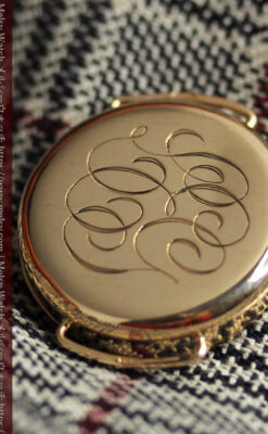 多面六角形の金無垢オメガ 見せたくなるアンティーク腕時計 【1928年頃】-W1662-13