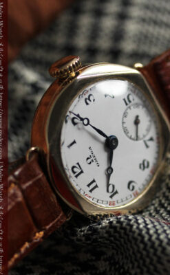 多面六角形の金無垢オメガ 見せたくなるアンティーク腕時計 【1928年頃】-W1662-7