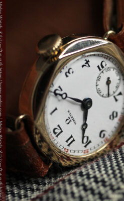 多面六角形の金無垢オメガ 見せたくなるアンティーク腕時計 【1928年頃】-W1662-8
