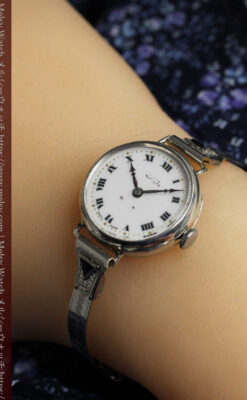 非常に珍しく希少なロレックス 銀無垢アンティーク腕時計 【1923年頃】-W1663-21